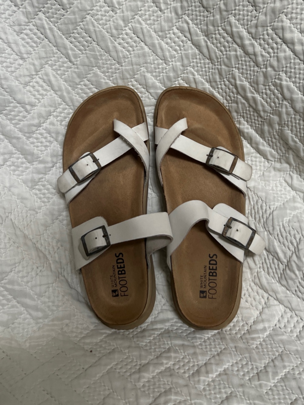 WHITE MOUNTAIN Gracie Signature Comfort-Molded Footbed Sandal white size 11